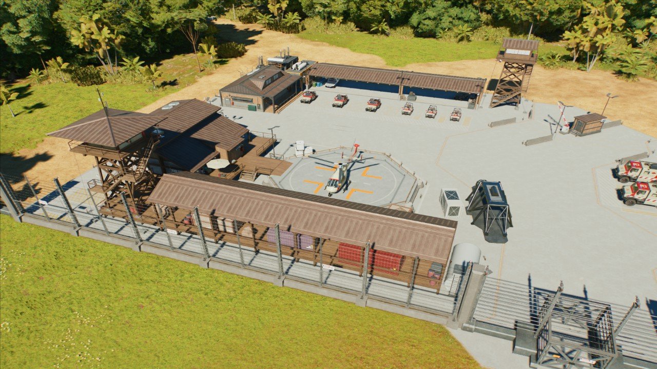 Jurassic Park style Maintenance and Response Facility combo