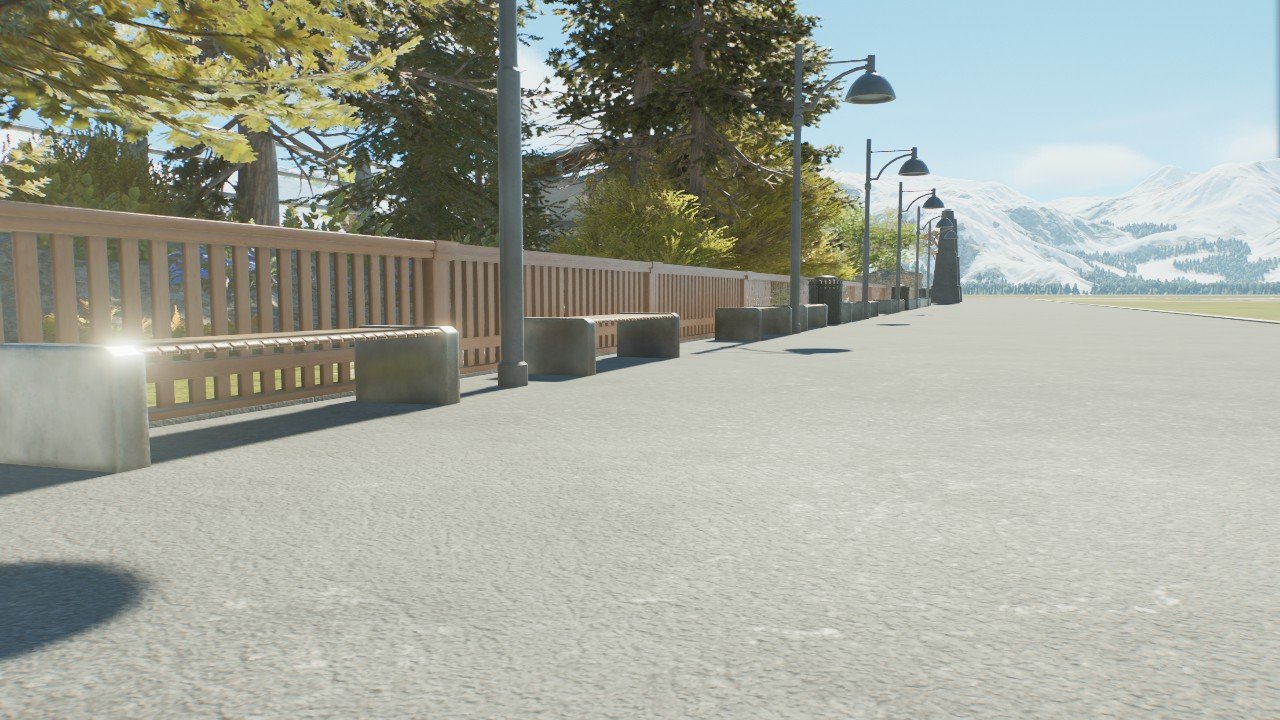 Bench seating with wooden railing - Workshop - Jurassic World Evolution 3
