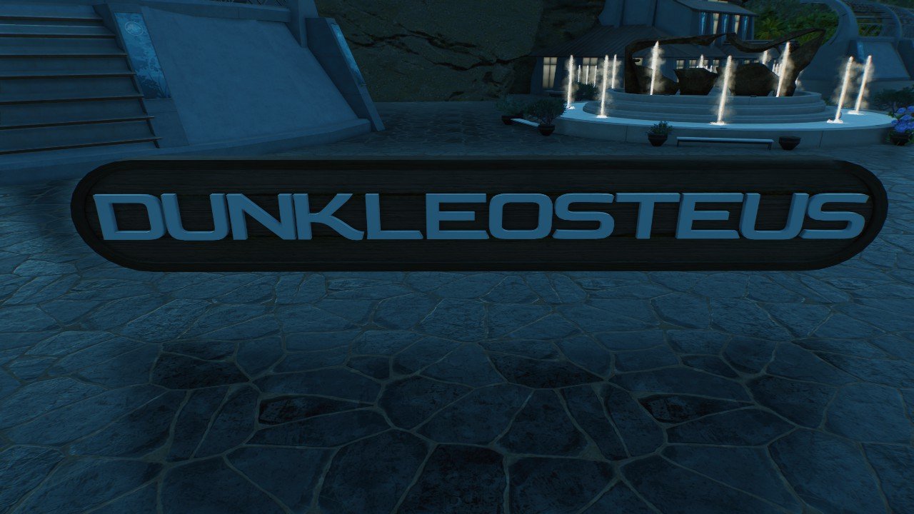Dunkleosteus Sign - Workshop - Jurassic World Evolution 3