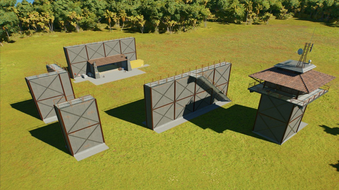 Jurassic Park Styled Facility walls set