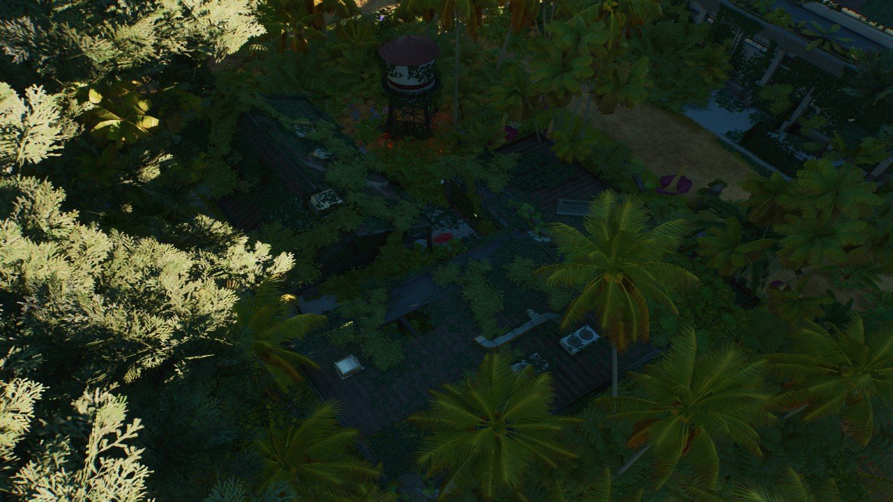 Abandoned overgrown and damaged JP staff Center (Swrve)