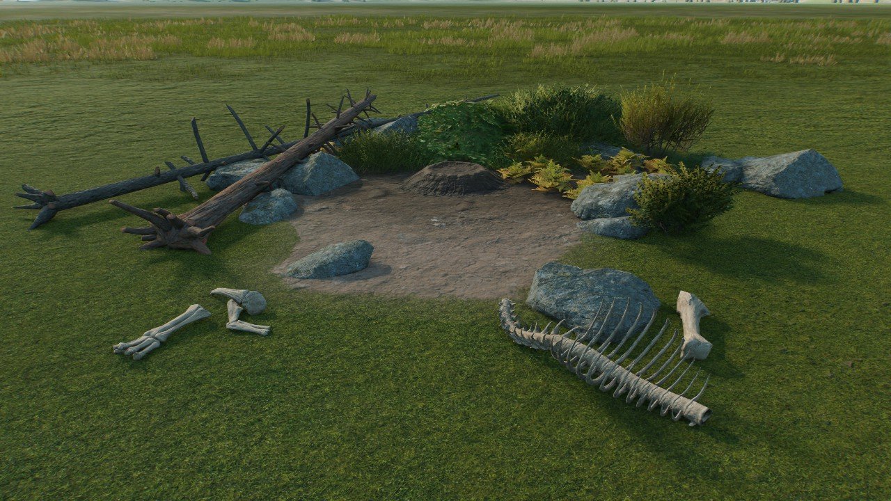 Temperate Carnivore Nest - Medium - Workshop - Jurassic World Evolution 3