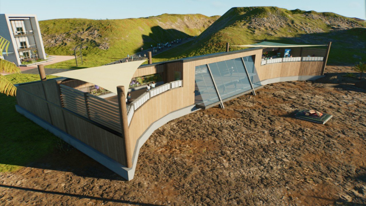 Viewing Gallery with Balcony area's - Workshop - Jurassic World Evolution 3