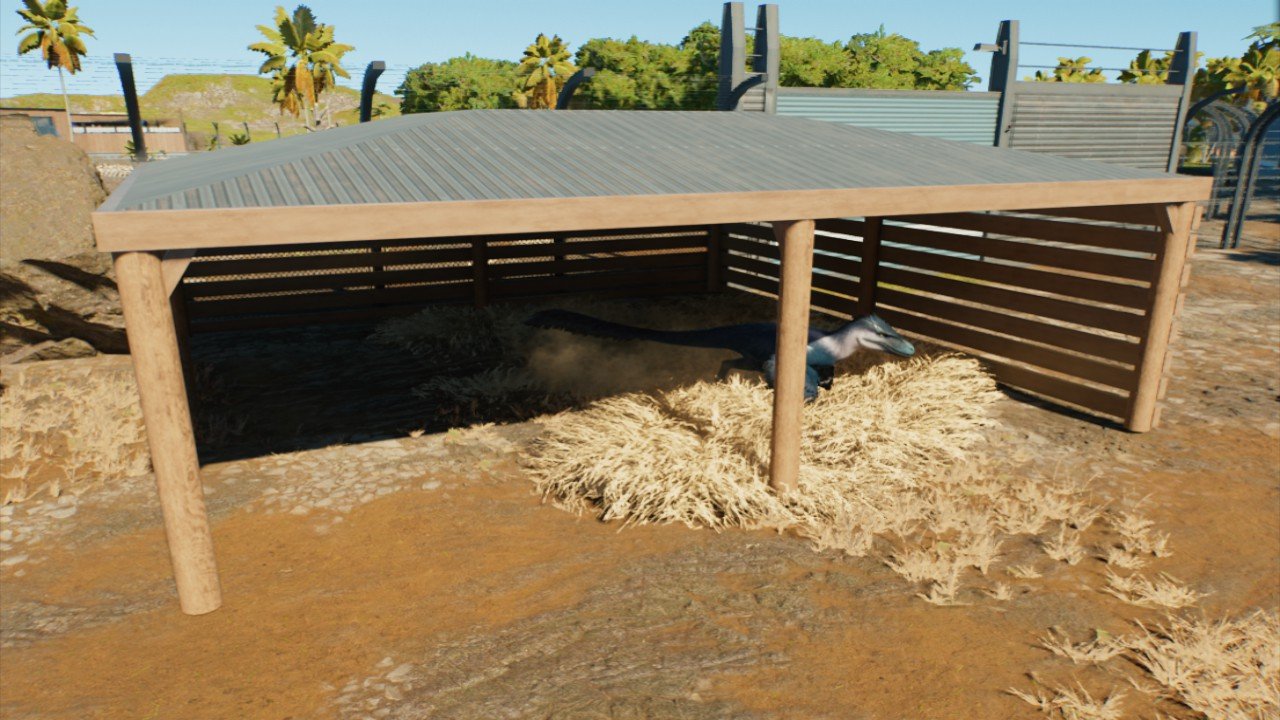 Simple Animal Shelter with Strawbed