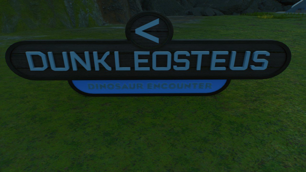 Dunkleosteus Directory Sign - Workshop - Jurassic World Evolution 3