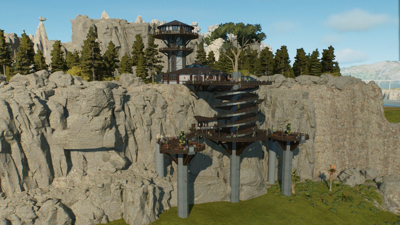 Cliff-hanging Viewing Platform (NO STATUES)