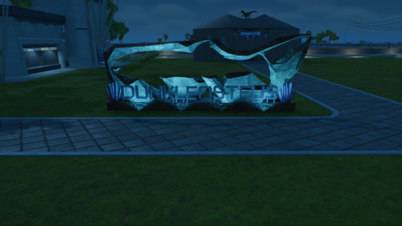 Dunkleosteus Sign - Workshop - Jurassic World Evolution 3