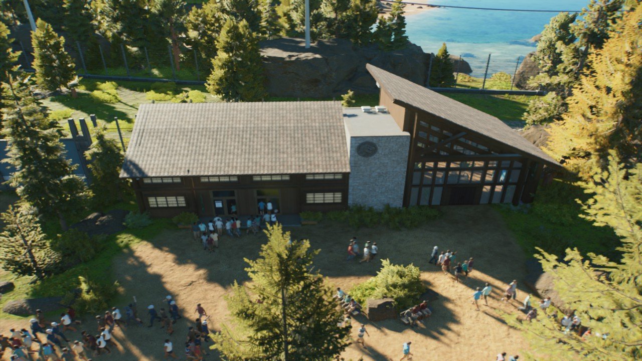 Modern wooden Viewing Gallery - Workshop - Jurassic World Evolution 3