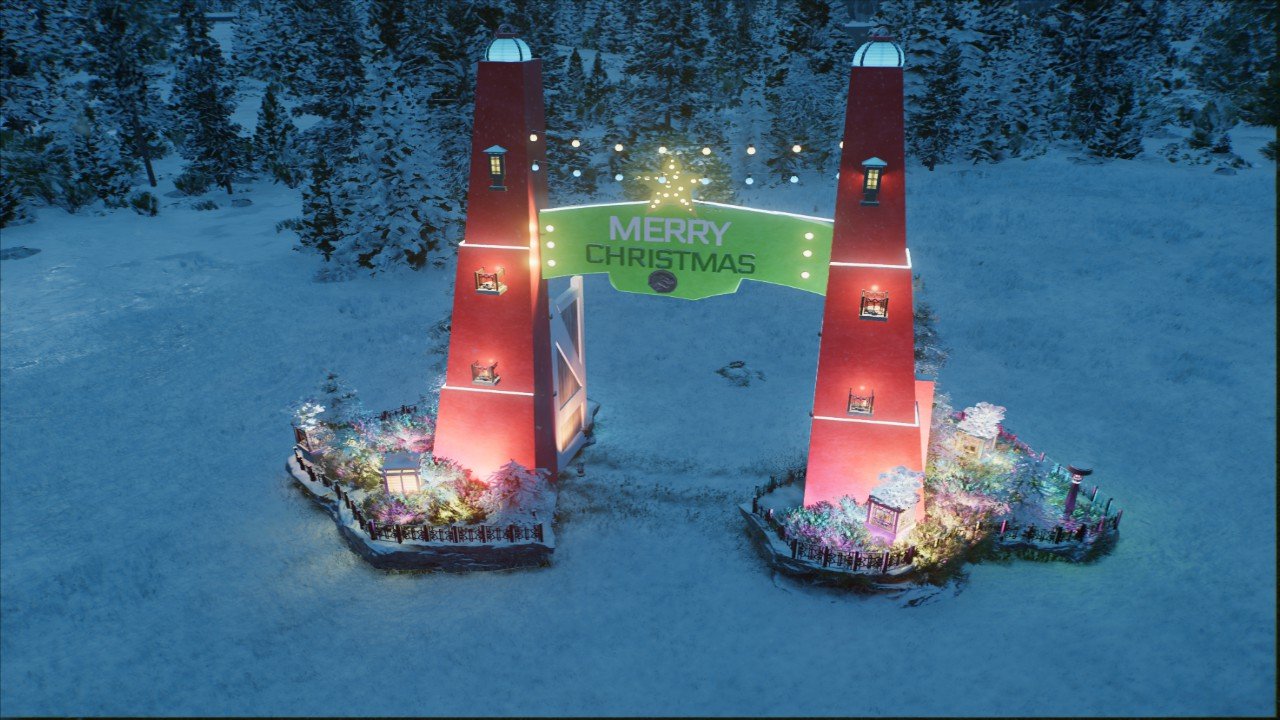 Christmas Themed Main Park Gates