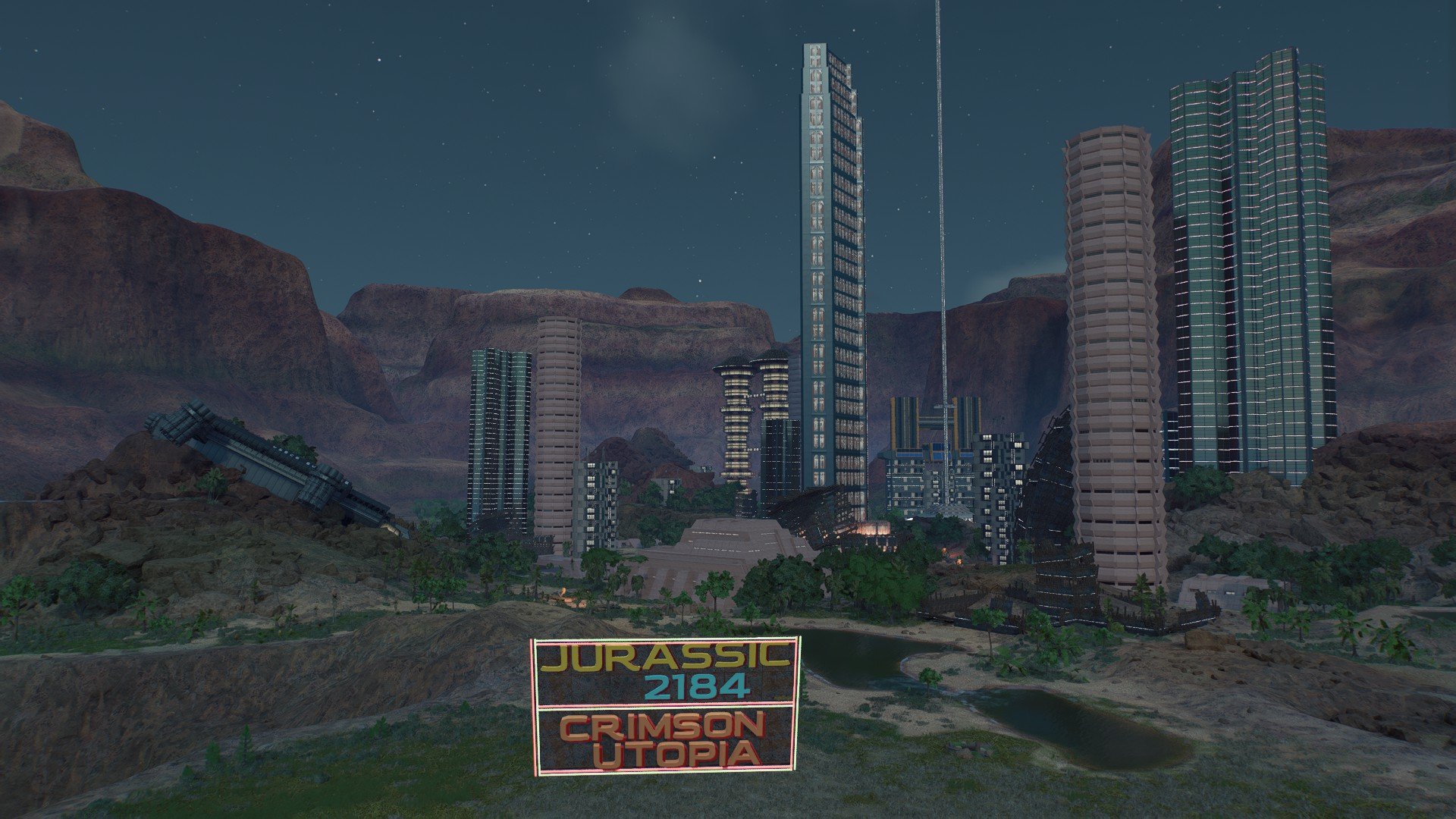 Jurassic 2184: Crimson Utopia  (Make your own ecosystem) V2.4