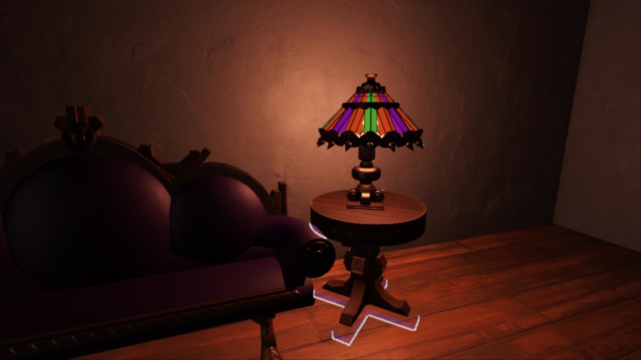Victorian Side Table and Lamp