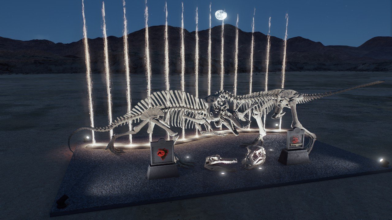 T Rex & Spino statue - Workshop - Jurassic World Evolution 3