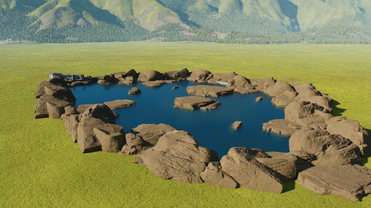 Large rock lagoon (hatchery) - Workshop - Jurassic World Evolution 3