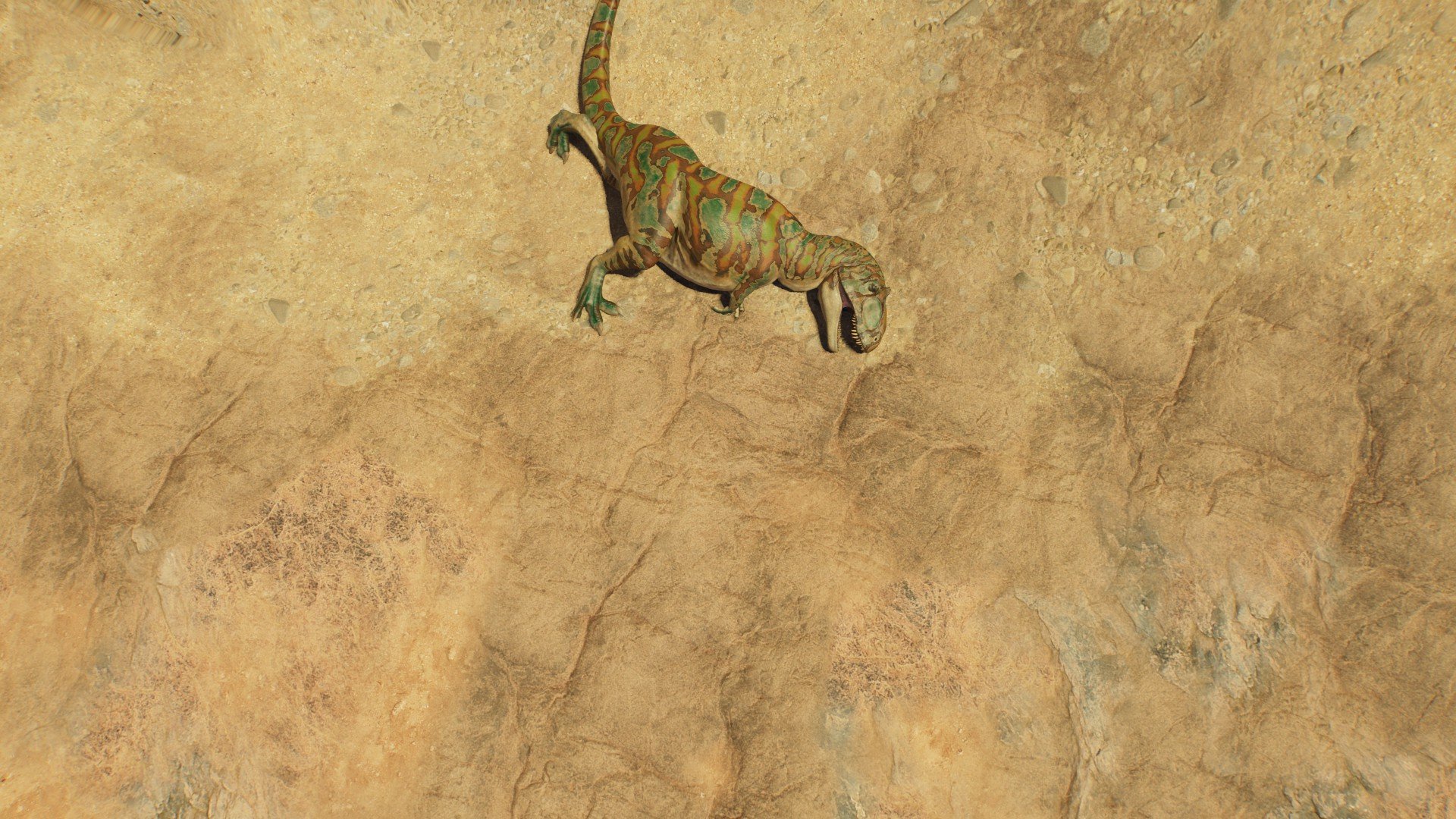 dinosaurs fall of a cliff