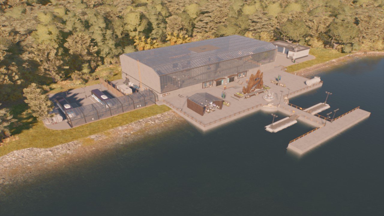 modern harbor arrival point