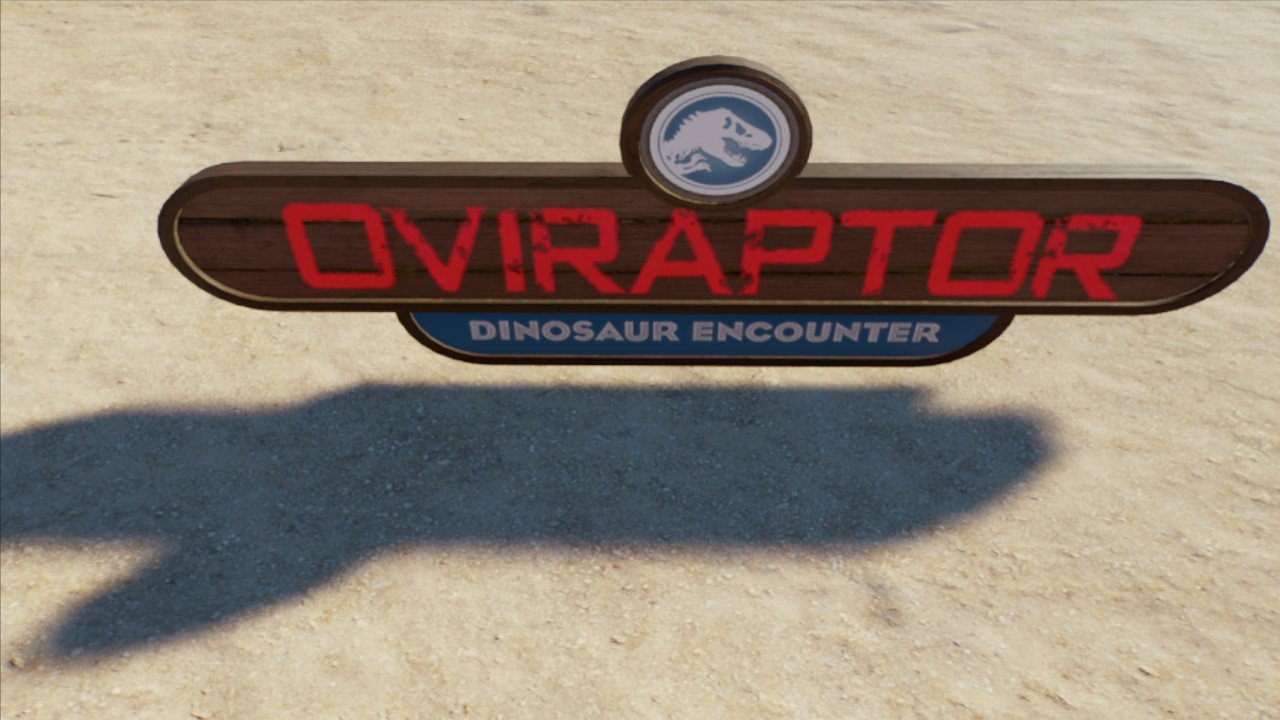 Oviraptor sign - Workshop - Jurassic World Evolution 3