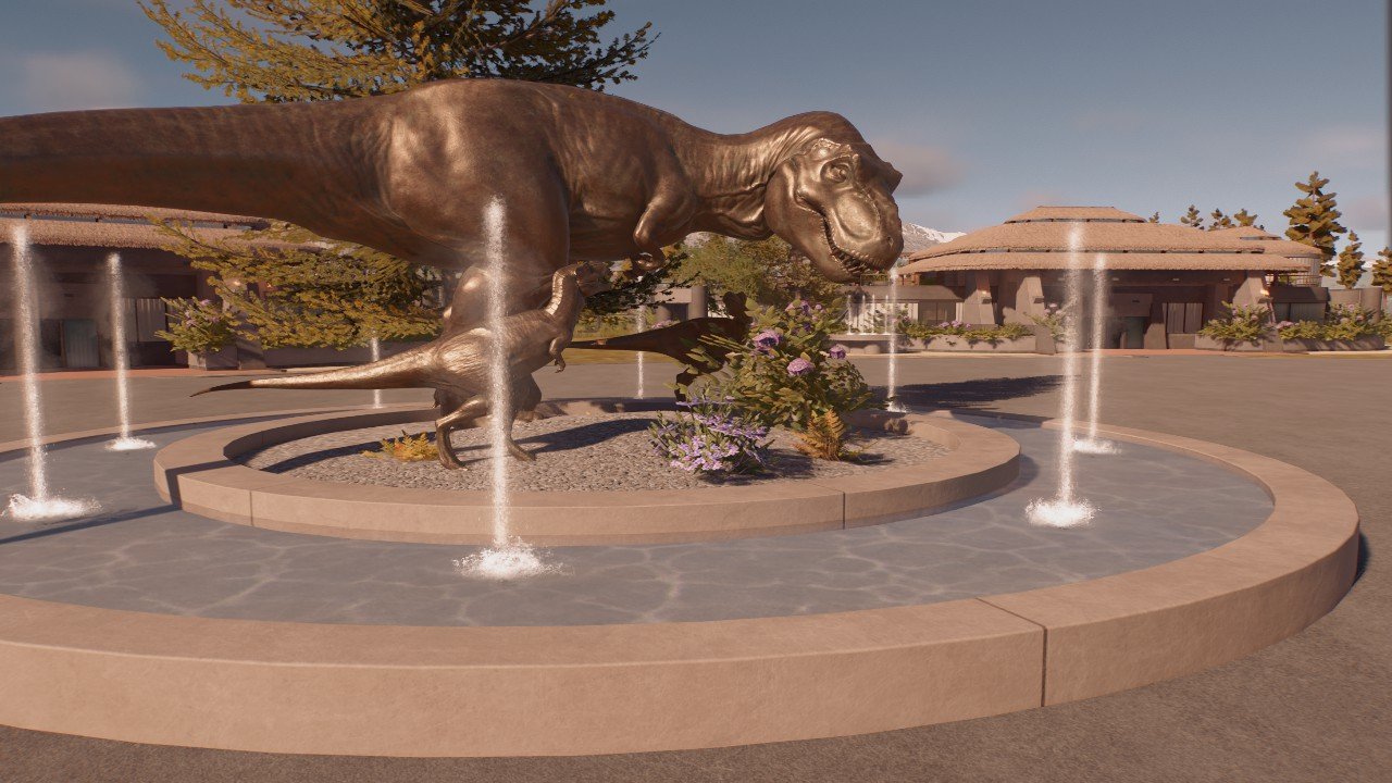 T rex family unit waterfeature - Workshop - Jurassic World Evolution 3