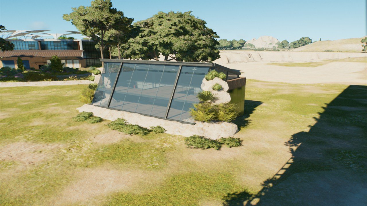 modern viewing gallery with rocks - Workshop - Jurassic World Evolution 3