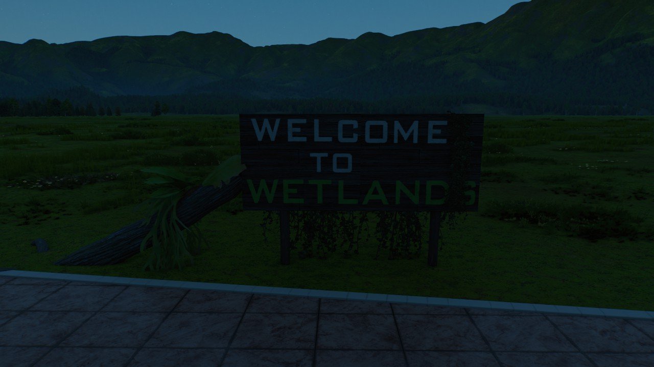 Welcome To Wetlands sign