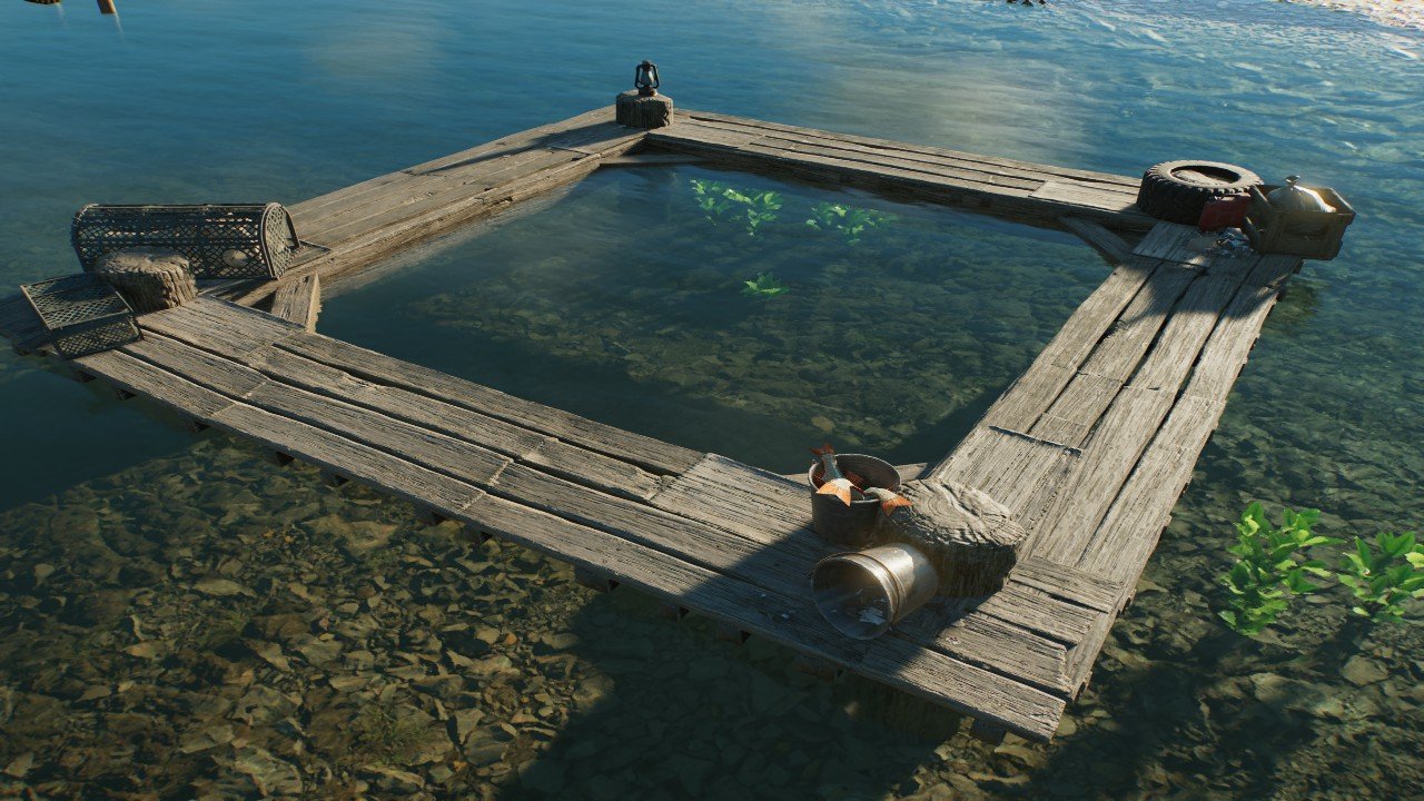 Cover for the fish feeder in swamp style