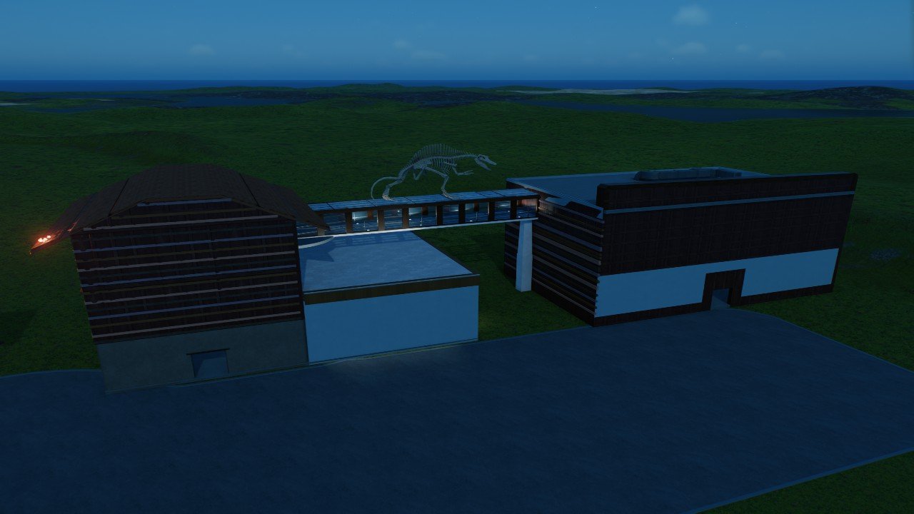 Glass bridge tunnel building main street - Workshop - Jurassic World ...