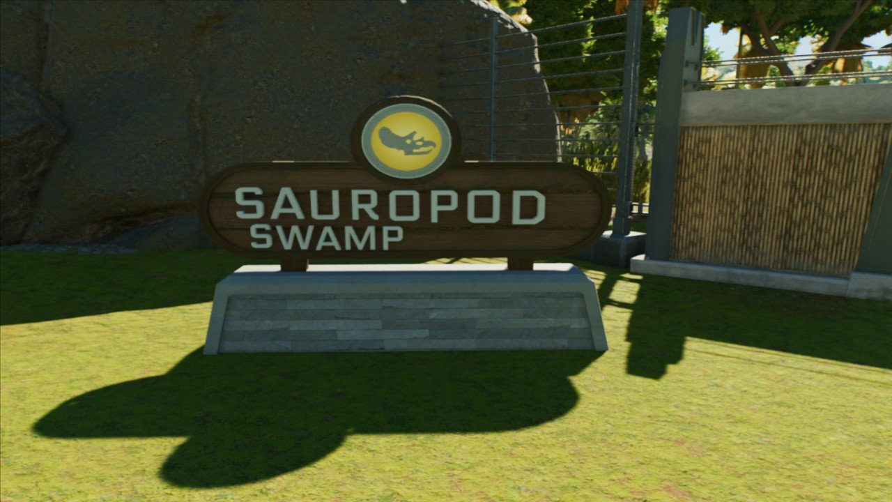 Sauropod Swamp Sign - Workshop - Jurassic World Evolution 3