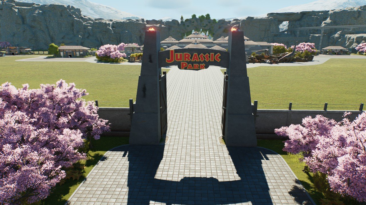 Larger Jurassic Park Gate - Workshop - Jurassic World Evolution 3