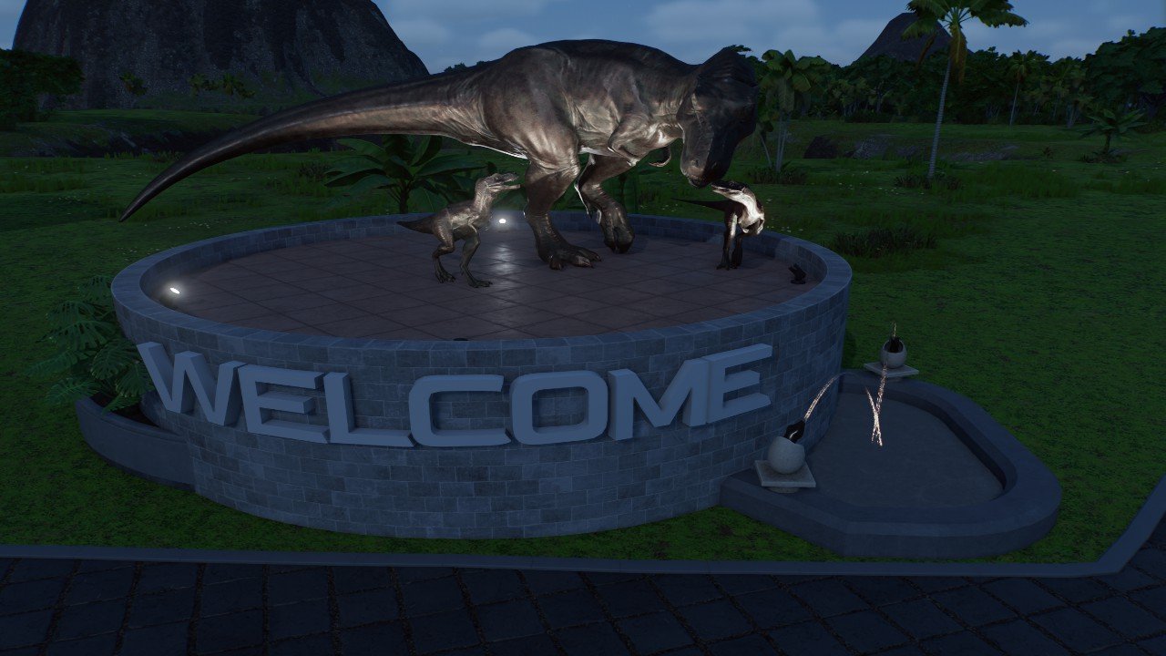 Welcome statue t rex - Workshop - Jurassic World Evolution 3