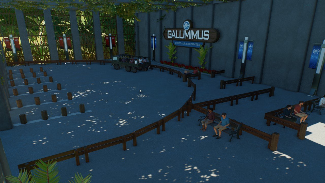 Gallimimus valley tour building