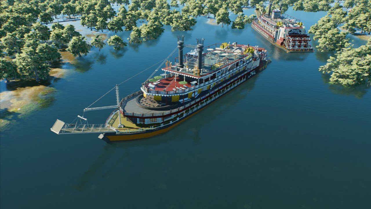 wetland paddle steamer river boat