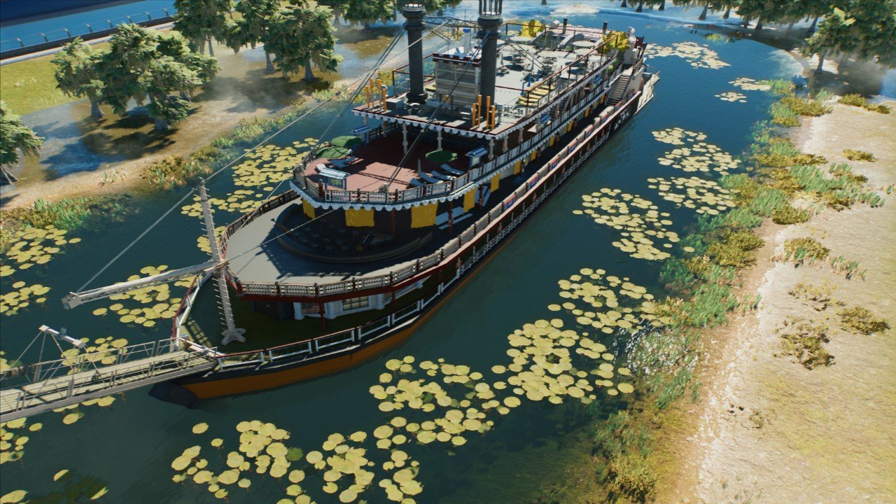wetland paddle steamer river boat