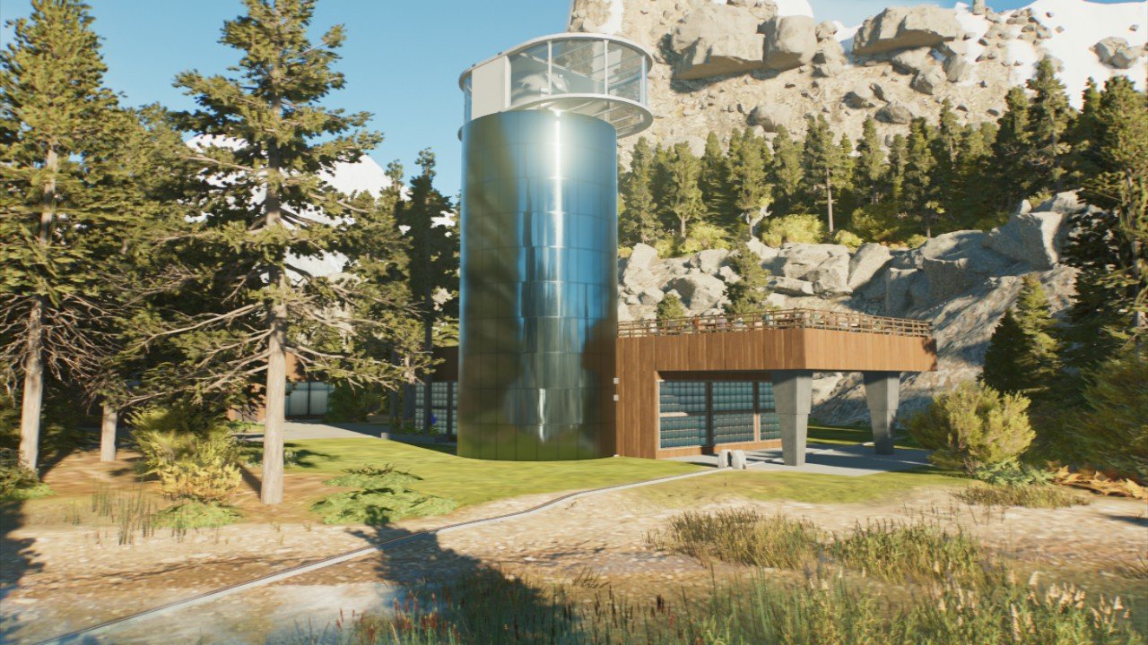 Alpine viewing tower