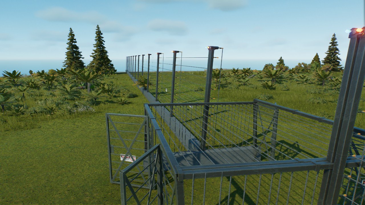 Long Fence with Gate