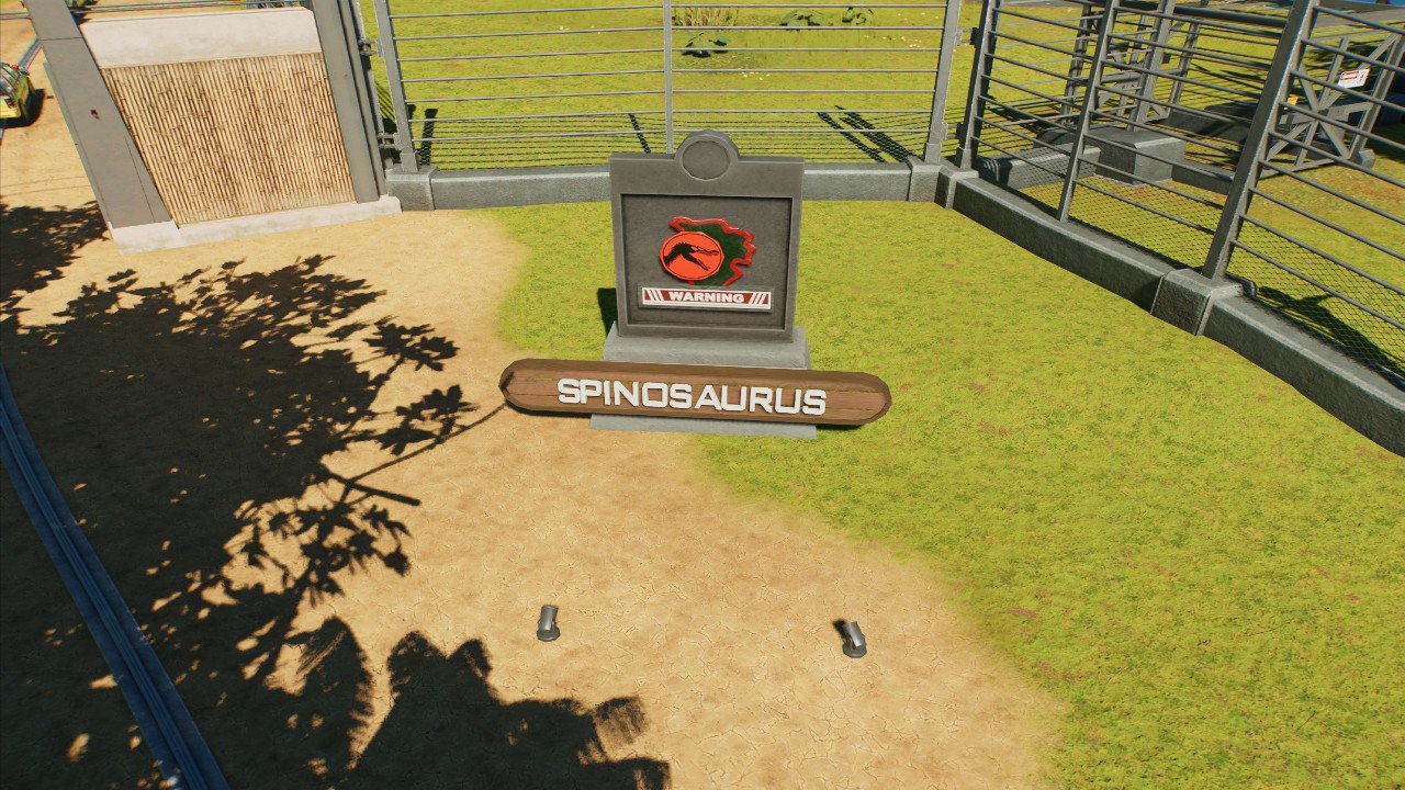 JP Spino sign - Workshop - Jurassic World Evolution 3