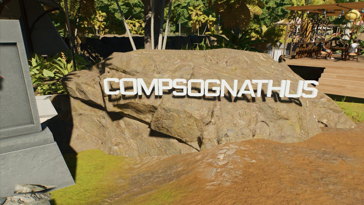 Compy rock sign - Workshop - Jurassic World Evolution 3