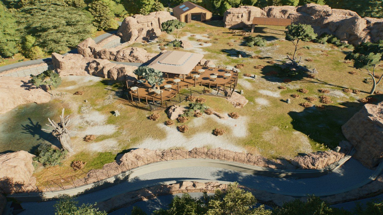 Enclosure With Restaurant Bar