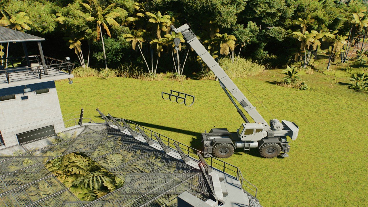 Raptor Pen Feeding Crane