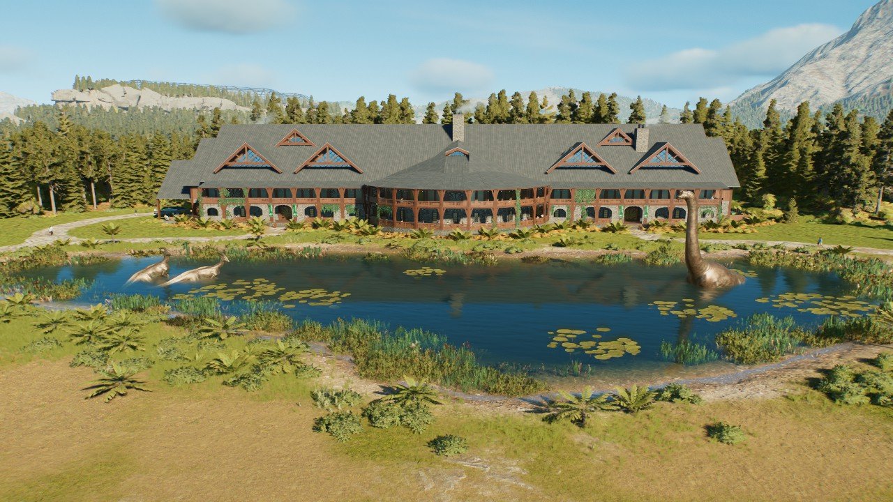 Large triple hotel: Jurassic lodge