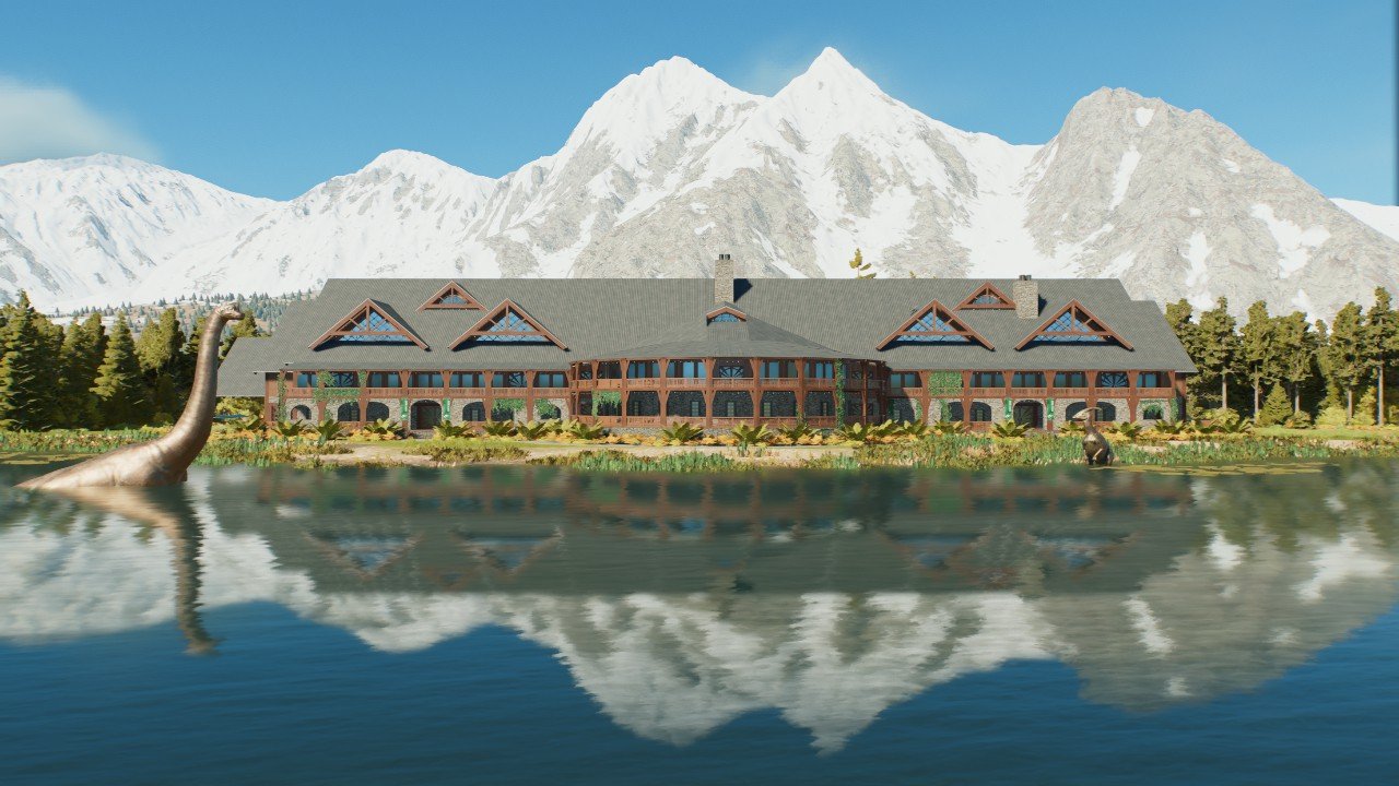 Large triple hotel: Jurassic lodge build set