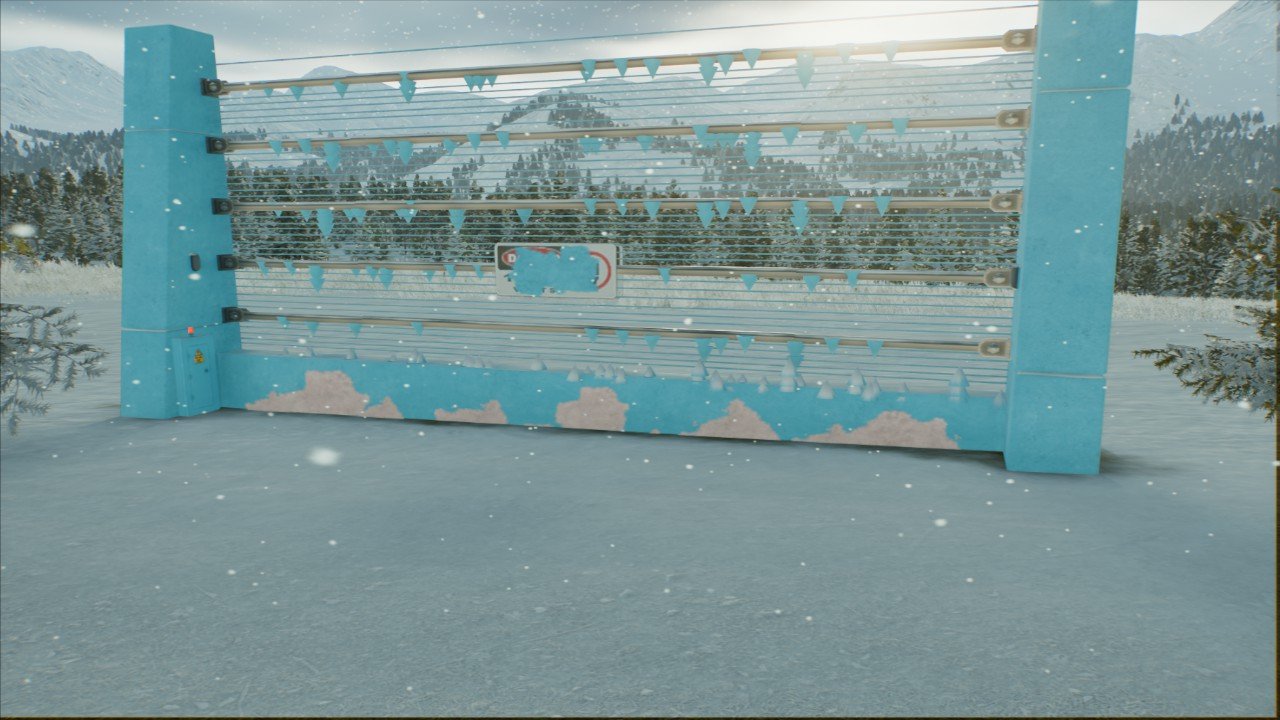 Frozen Fence (With Icicles)