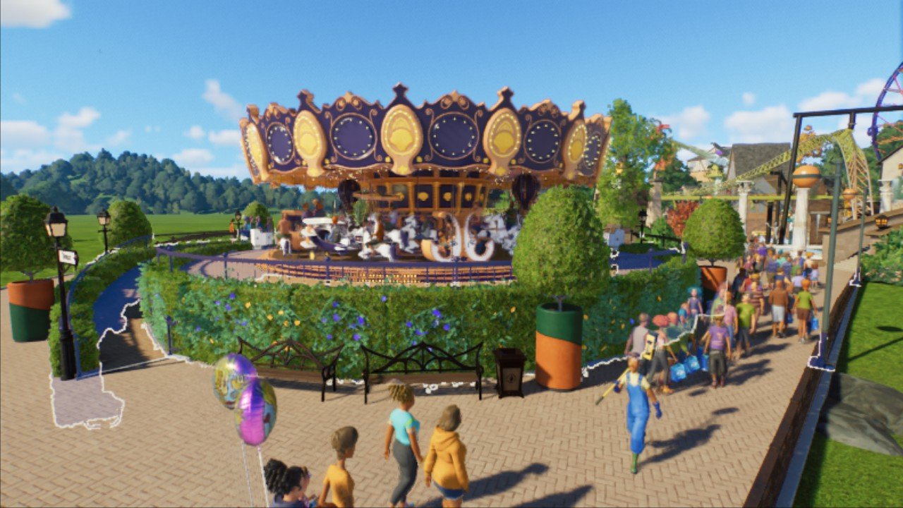 Top Skin Fair Ride Floral Grand Carousel Ride Skin - Workshop - Planet Coaster 2