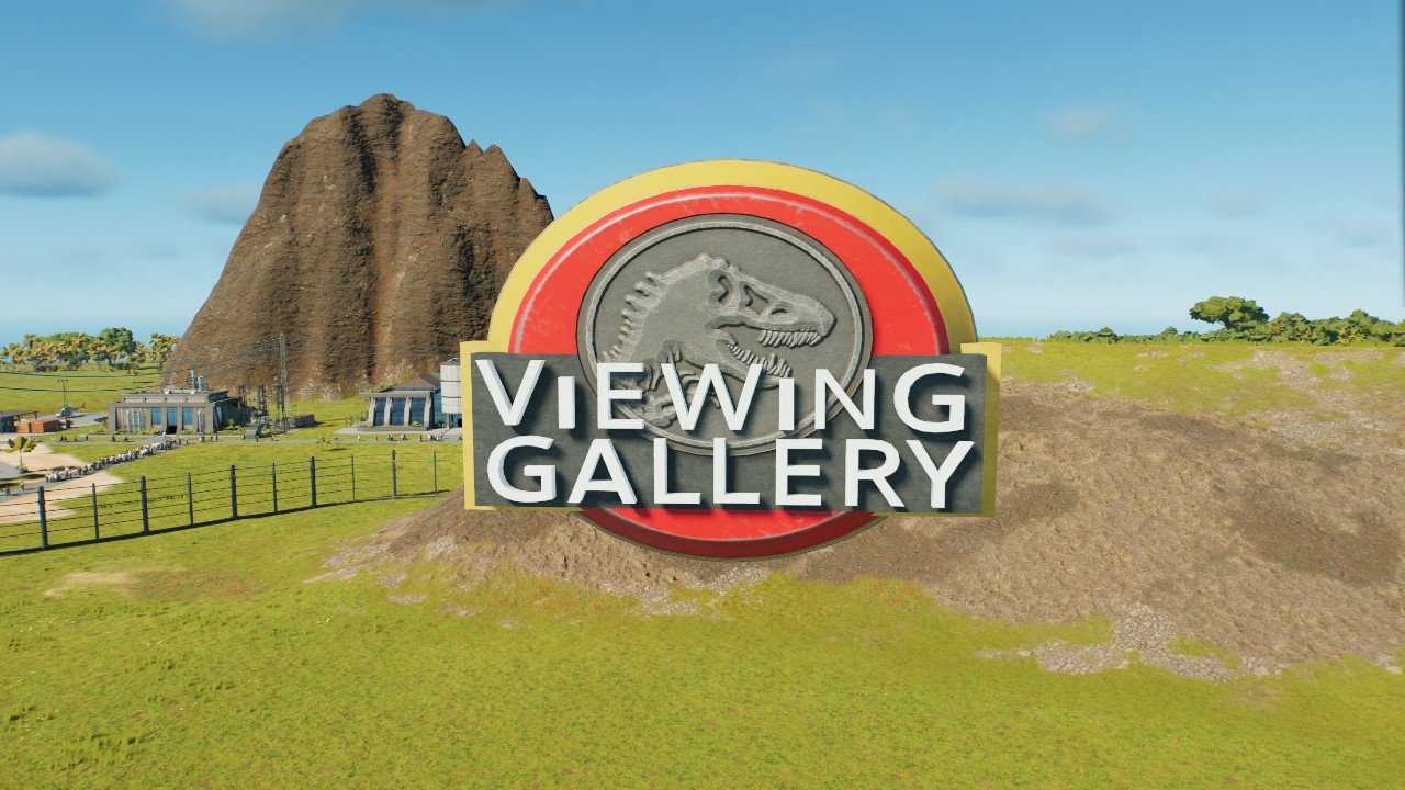 Classic JP viewing gallery sign - Workshop - Jurassic World Evolution 3