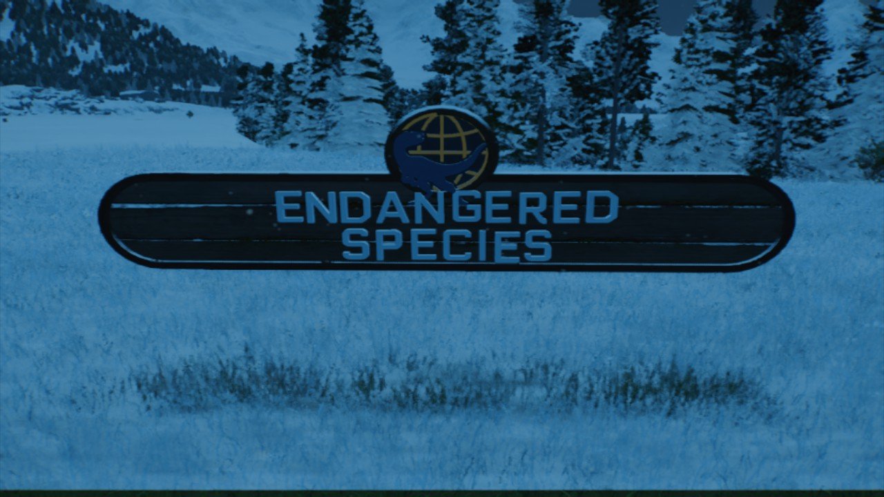 Endangered Species Sign - Workshop - Jurassic World Evolution 3