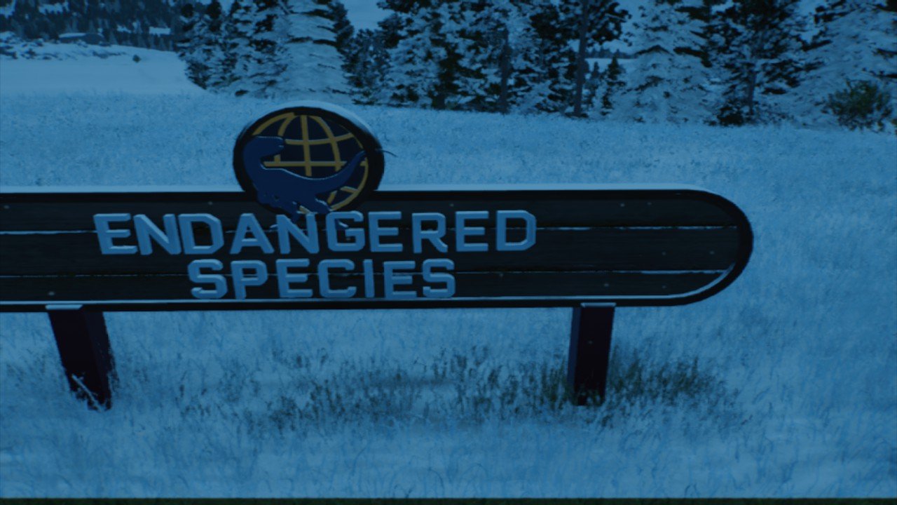 Endangered Species Sign Standing (Din Themed) - Workshop - Jurassic ...