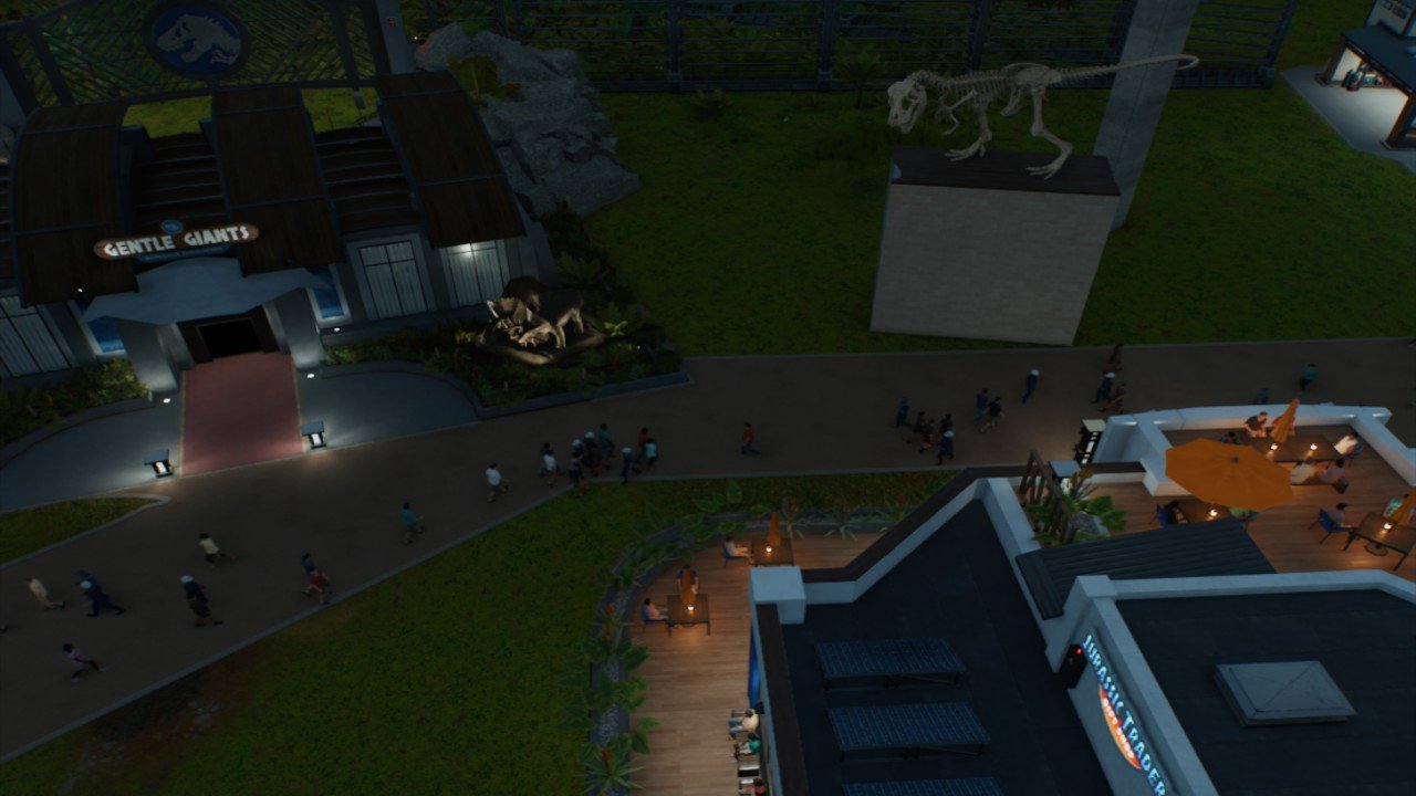 trex overlooking guests - Workshop - Jurassic World Evolution 3