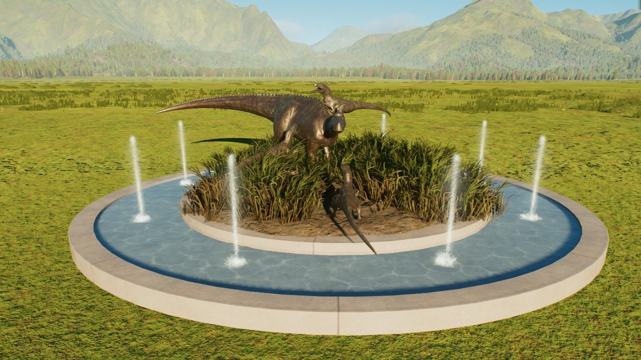 Psittaca's Raptor Attack Fountain