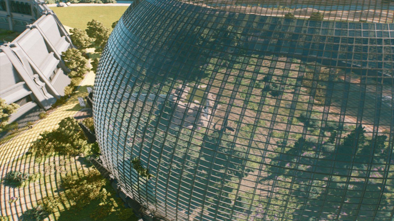 Large Glass Dome w/ skylight - Workshop - Jurassic World Evolution 3