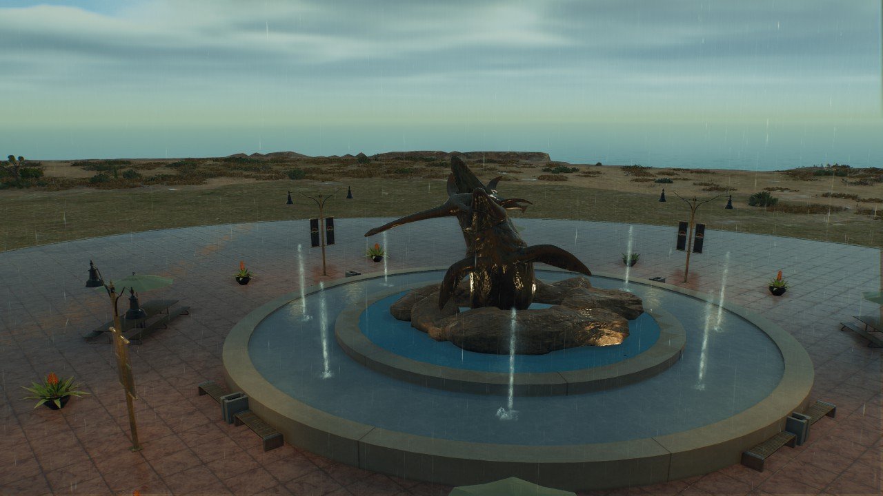 Mosasaurus eating fountain - Workshop - Jurassic World Evolution 3