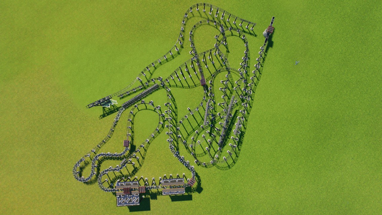 Drop Coaster Layout Indoor Coaster Blueprint - Workshop - Planet Coaster 2