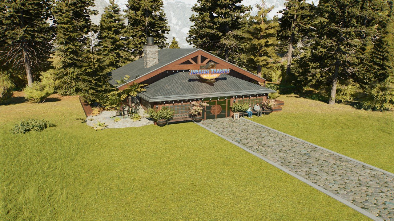 Small giftshop: Jurassic lodge build set